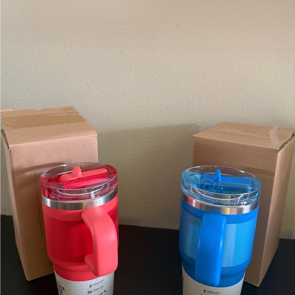 Stanley Vibrant Red and Blue Travel Mugs - Picture 2 of 2